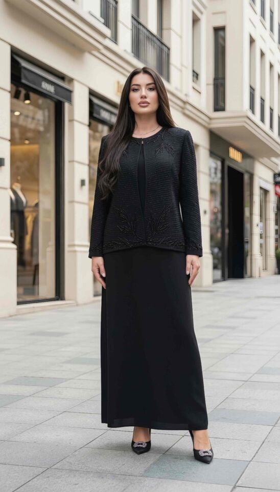 Taş İşlemeli, Kadın Abiye Takım Elbise | Doğaner Women (3362)