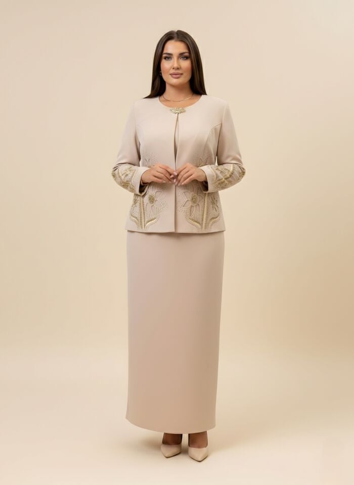 Doğaner Women | Taş İşlemeli ve Nakışlı, Kadın Takım Elbise (4376)