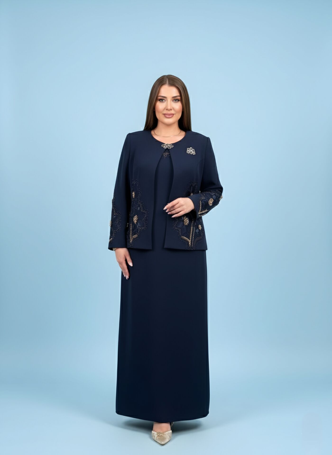 Doğaner Women | Taş İşlemeli ve Nakışlı, Kadın Takım Elbise (4376)