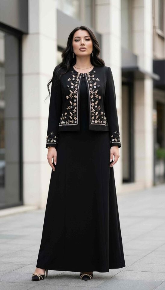 Taş İşlemeli, Kadın Abiye Takım Elbise | Doğaner Women (4468)