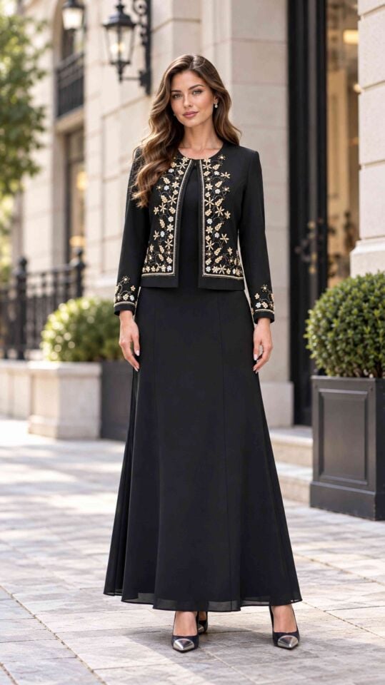 Taş İşlemeli, Kadın Abiye Takım Elbise | Doğaner Women (4468)