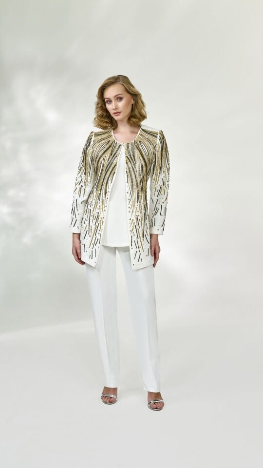 Doğaner Women | Taş İşlemeli, Pantolonlu Kadın Takım Elbise (4272)