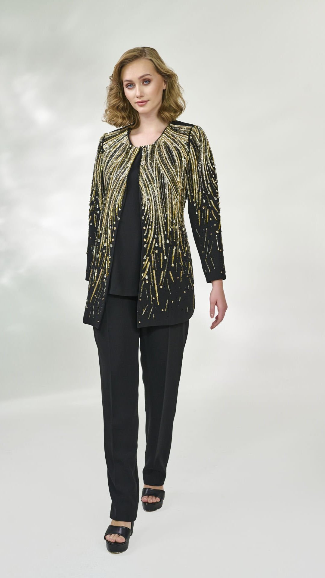 Doğaner Women | Taş İşlemeli, Pantolonlu Kadın Takım Elbise (4272)