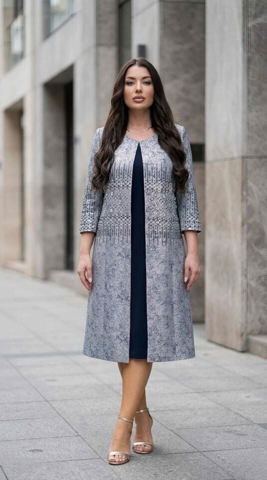 Jakar Ceket, Taş İşlemeli, Kadın Takım Elbise | Doğaner Women (1373)