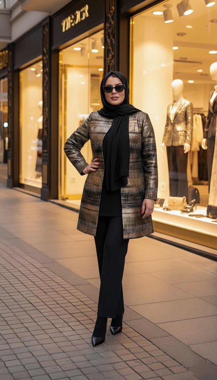 Doğaner Women | Jakar Ceket, Taş İşlemeli, Pantolonlu Kadın Takım Elbise (4343)