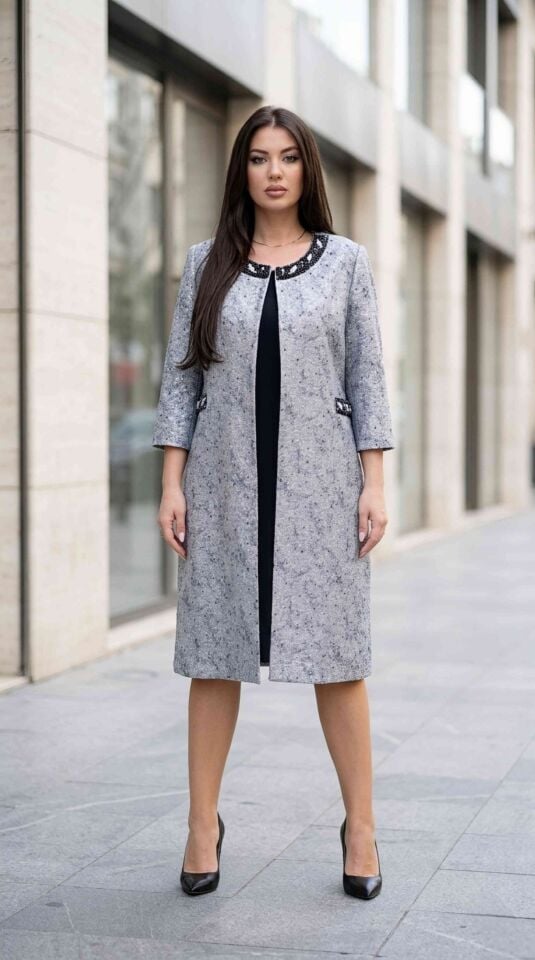 Jakar Ceket, Taş İşlemeli, Kadın Takım Elbise | Doğaner Women (1363)