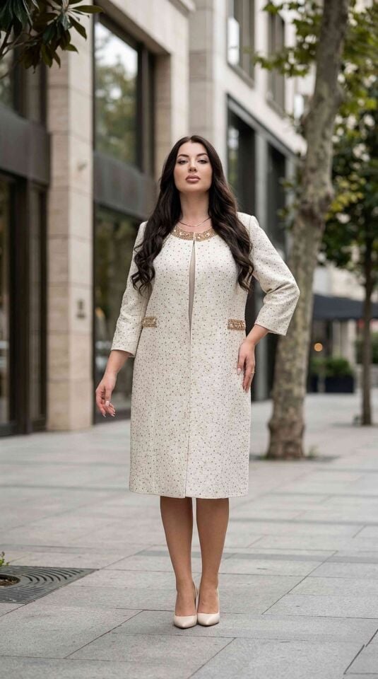 Jakar Ceket, Taş İşlemeli, Kadın Takım Elbise | Doğaner Women (1363)