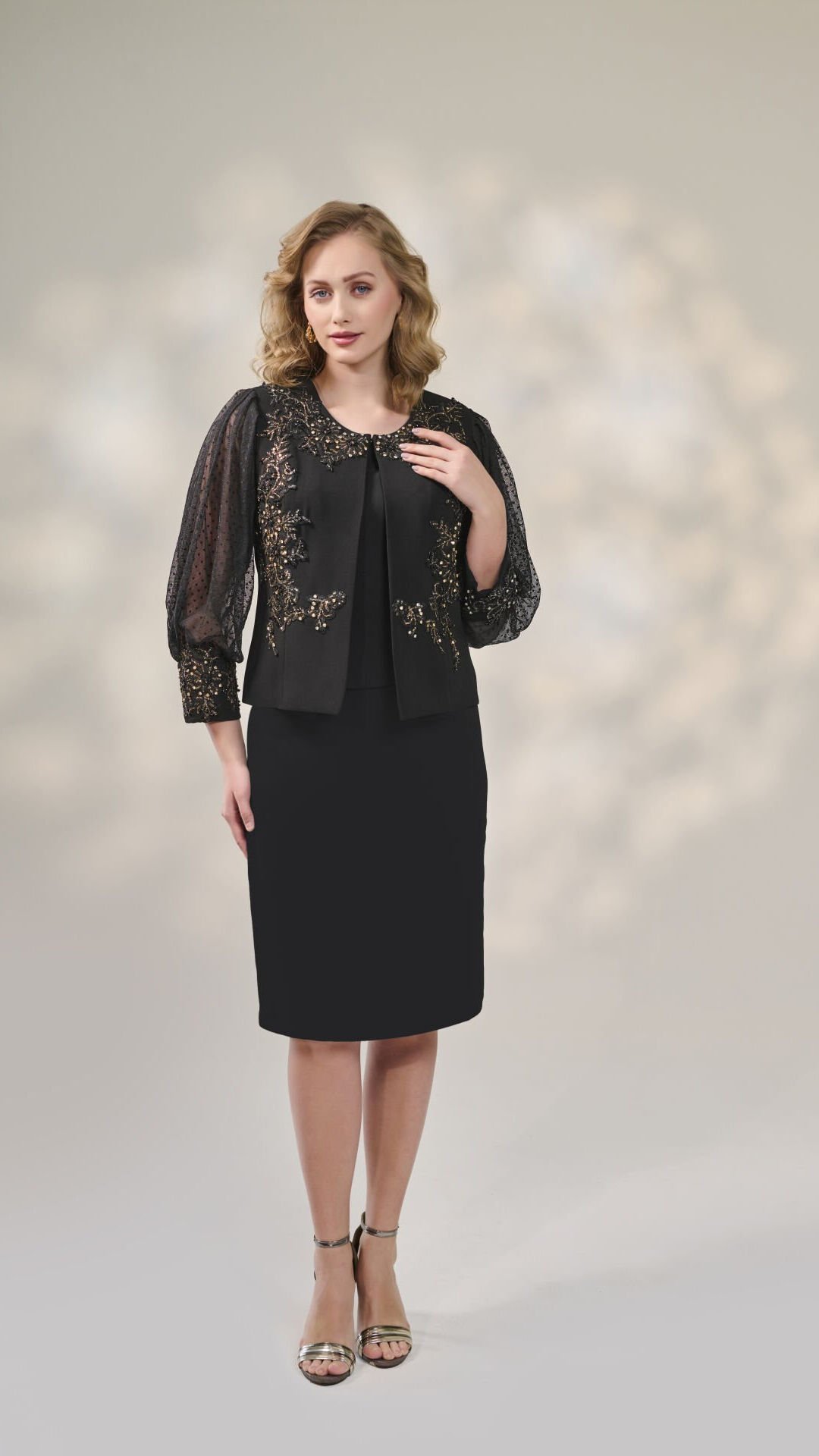 Doğaner Women | Boncuk İşlemeli, Etekli Kadın Takım Elbise (4298)