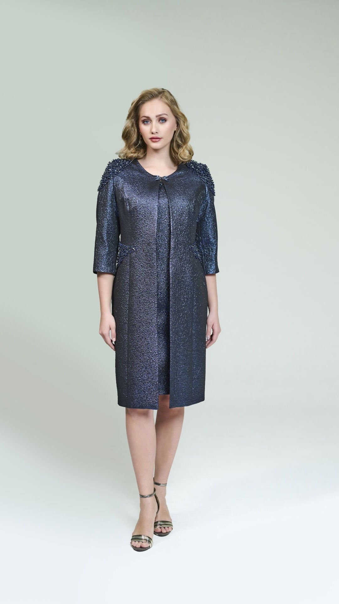 Doğaner Women | Jakar Ceket, Jakar Elbise, Boncuk İşlemeli, Kadın Takım Elbise (4308)