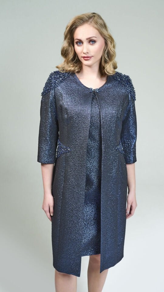 Doğaner Women | Jakar Ceket, Jakar Elbise, Boncuk İşlemeli, Kadın Takım Elbise (4308)