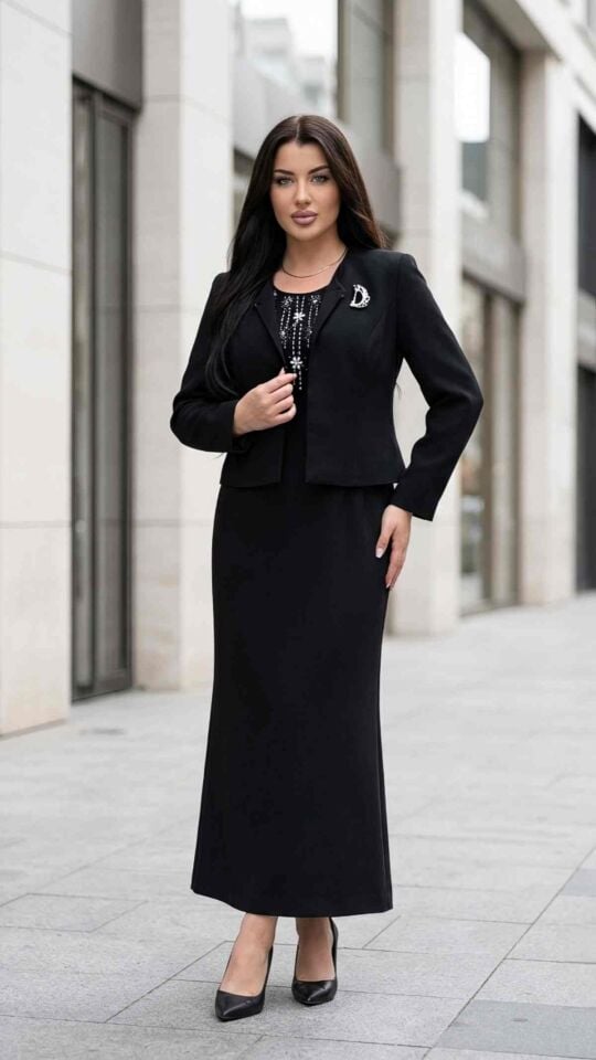 Taş İşlemeli, Kadın Takım Elbise | Doğaner Women (D112)