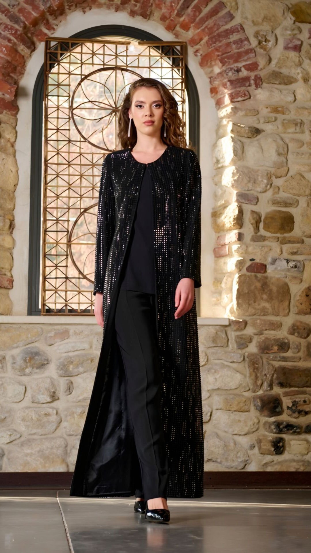 Doğaner Women | Taş İşlemeli, Pantolonlu Kadın Takım Elbise (4151)