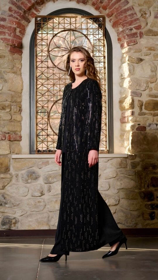 Doğaner Women | Taş İşlemeli, Pantolonlu Kadın Takım Elbise (4151)