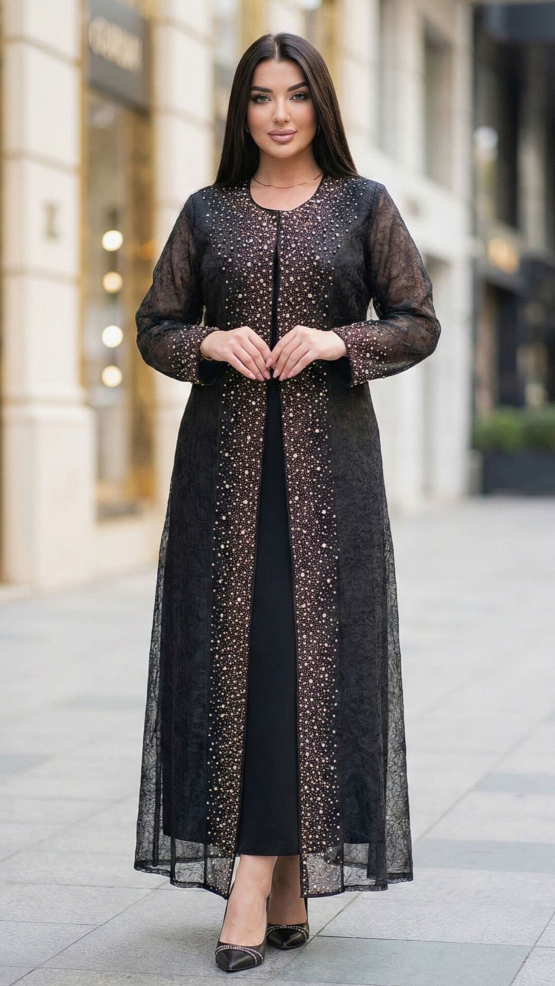 Doğaner Women | Organze Ceket, Taş İşlemeli Kadın Takım Elbise (4035)