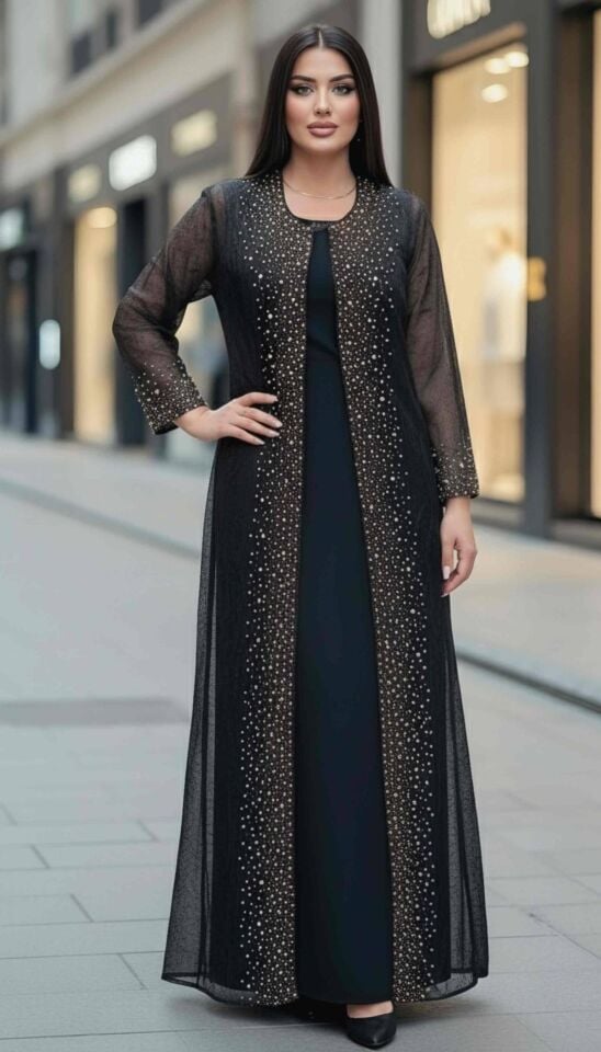 Organze Ceket, Taş İşlemeli, Kadın Abiye Takım Elbise | Doğaner Women (4035)