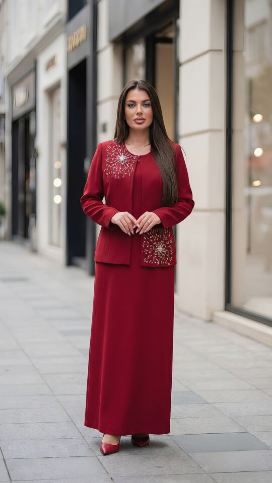 Doğaner Women | Taş İşlemeli, Kadın Takım Elbise (4456)