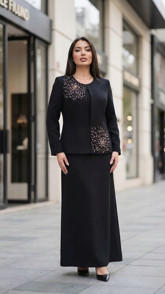 Doğaner Women | Taş İşlemeli, Kadın Takım Elbise (4456)