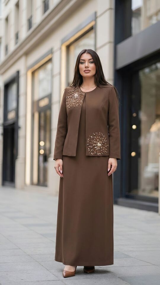 Taş İşlemeli, Kadın Takım Elbise | Doğaner Women (4456)