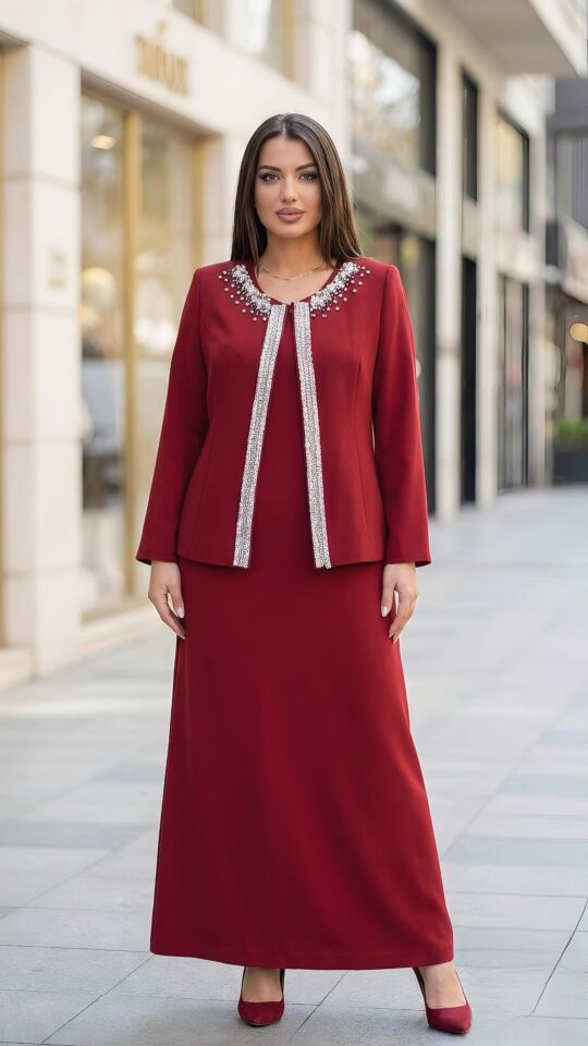 Doğaner Women | Taş İşlemeli, Kadın Takım Elbise (4455)