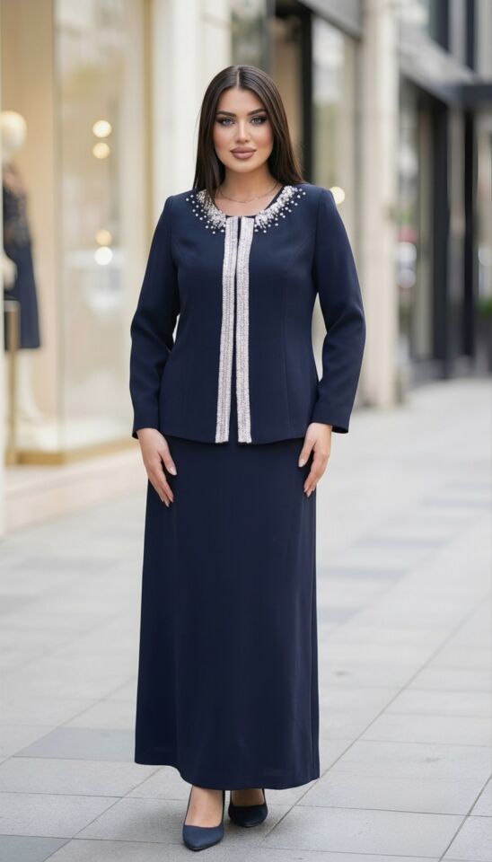 Taş İşlemeli, Kadın Takım Elbise | Doğaner Women (4455)