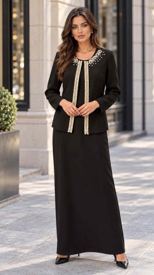 Taş İşlemeli, Kadın Takım Elbise | Doğaner Women (4455)