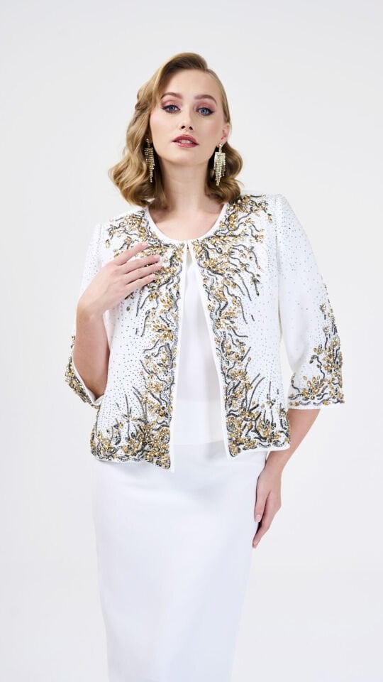 Doğaner Women | Taş İşlemeli, Etekli Kadın Takım Elbise (4268)